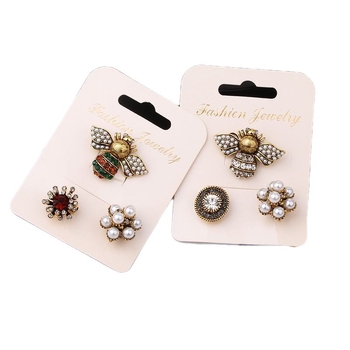 Europietiškos ir amerikietiškos baroko sagės, elegantiškas elegantiškas ženkliukas, trijų dalių rinkinys, retro rūmų cirkonio bitės korsažo segtukas