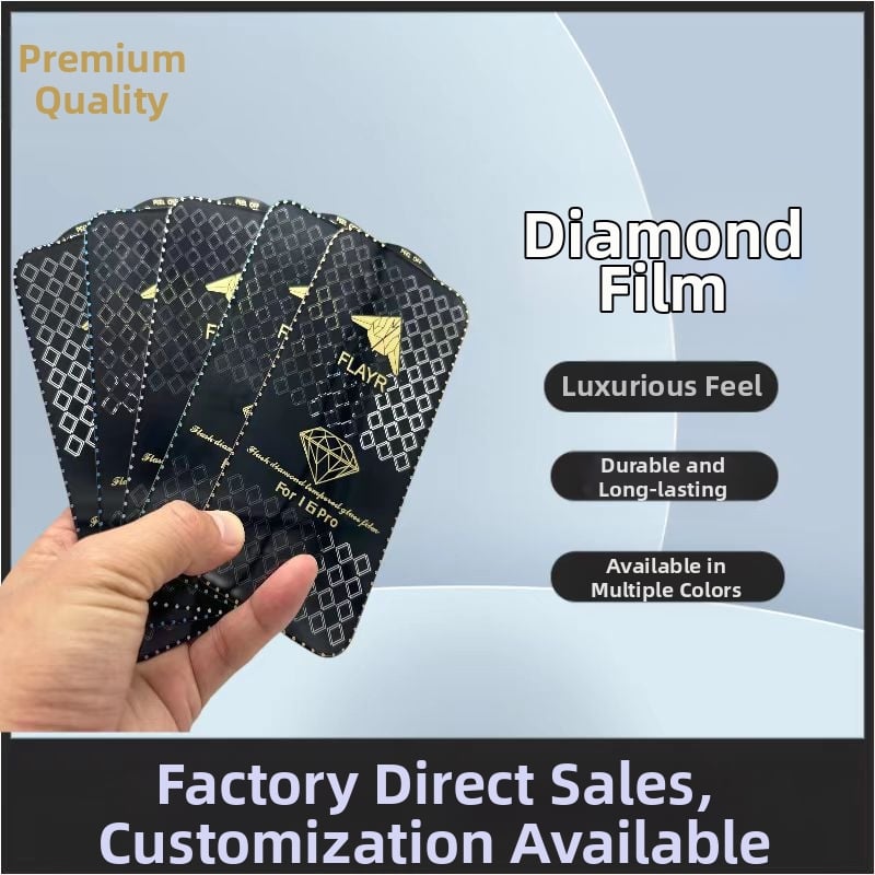 Aplicabil pentru Apple 16 Flash Diamond temperat film integrat rezistent la praf și incrustat cu diamante 3D HD stereo Apple 15promax film complet pentru ecran