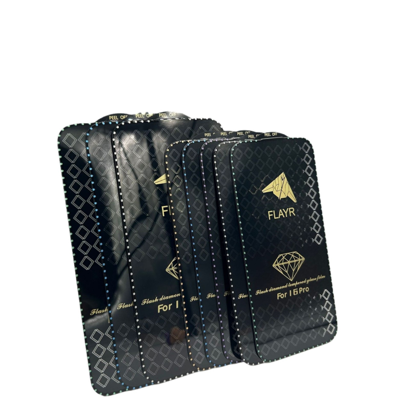 Taikoma „Apple 16 Flash Diamond“ grūdinto stiklo plėvelei, apsaugančiai nuo dulkių ir inkrustuotai deimantais, 3D HD stereo „Apple 15promax“ viso ekrano plėvelei.