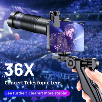 Τηλεφακός κινητού τηλεφώνου 36X για διασυνοριακό δρομολογητή Douyin Fishing HD Ζωντανή μετάδοση Φακός εξωτερικής κάμερας κινητού τηλεφώνου