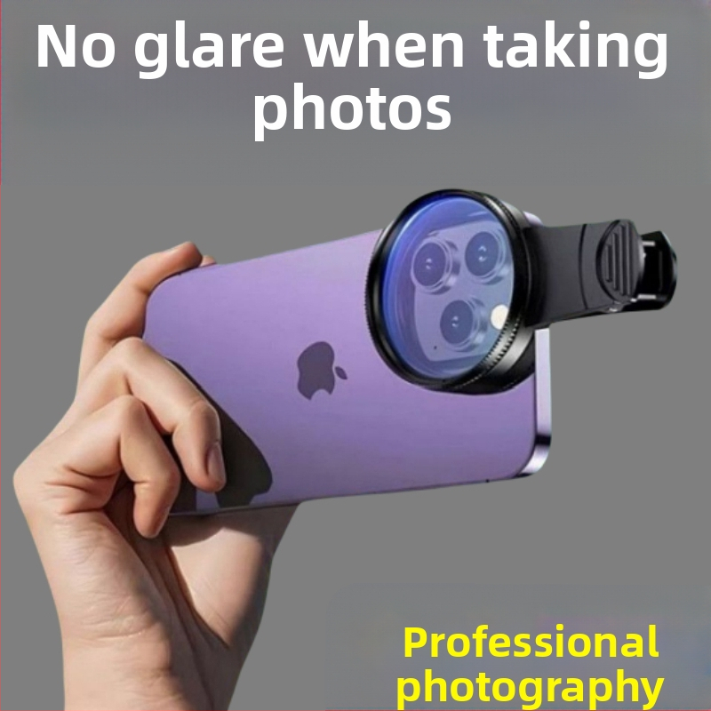 Mobiiltelefoni polarisaator, spetsiaalne fotograafiafilter, HD professionaalne cpl polarisaator, universaalne 52/49mm abifotograafia