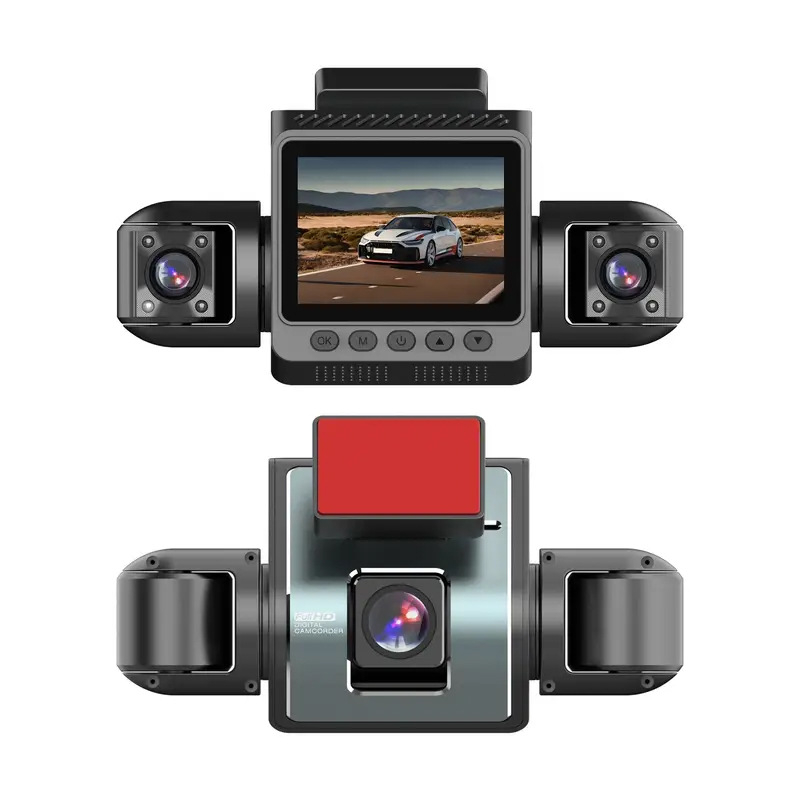 Pārrobežu četru objektīvu jauns braukšanas reģistrators HD 1080P infrasarkanais nakts redzamības WiFi četru ierakstu automašīnas reģistrators