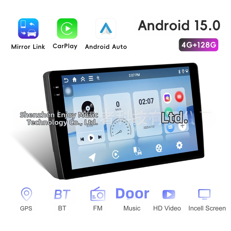 Jauns universāls 9 collu / 10 collu Android 15 centrālās vadības liela ekrāna automašīnas bezvadu Carplay navigācijas universālais aparāts
