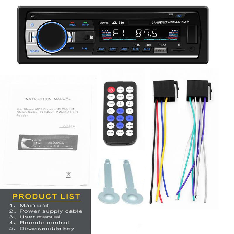 Automašīnas Mp3 Bluetooth atskaņotājs ar rūpnīcas tiešo karti, radio, automašīnas Mp3 stereo, JSD530