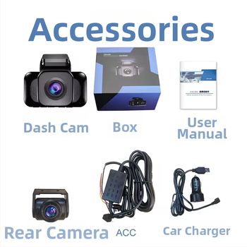 Karsti pārdots 4K braukšanas ierakstītājs 3 collu priekšējais un aizmugurējais divu objektīvu transportlīdzekļa DVR ierakstītājs transportlīdzekļa kameras melnā kaste