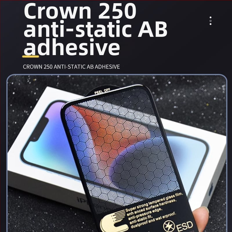 Kõrge alumiiniumist suure kaarega karastatud kile Apple 16pro mittepoorsele tolmukindlale 13pro pressimisvastasele servale 14 King Kong mobiiltelefoni kile