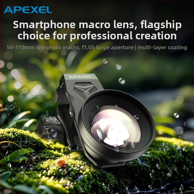 Apexeli uus Ba Wei mobiiltelefoni makroobjektiiv HD AF Lotus Coating professionaalseks ehete tuvastamiseks õues pildistamiseks