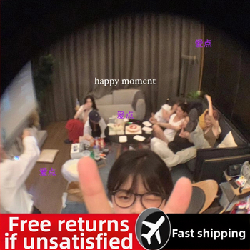 Gimtadienio asmenukių fotoaparato artefaktas, mobilusis telefonas, išorinis veidrodinis objektyvas, „fisheye“ objektyvas, makro, plataus kampo, specialieji efektai, atmosferos rekvizitai