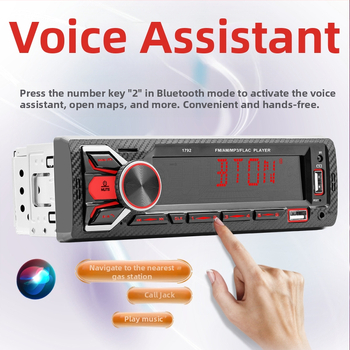 Novi dvostruki Bluetooth auto radio s jednom osovinom, univerzalni višenamjenski šareni svjetlosni auto MP3 player