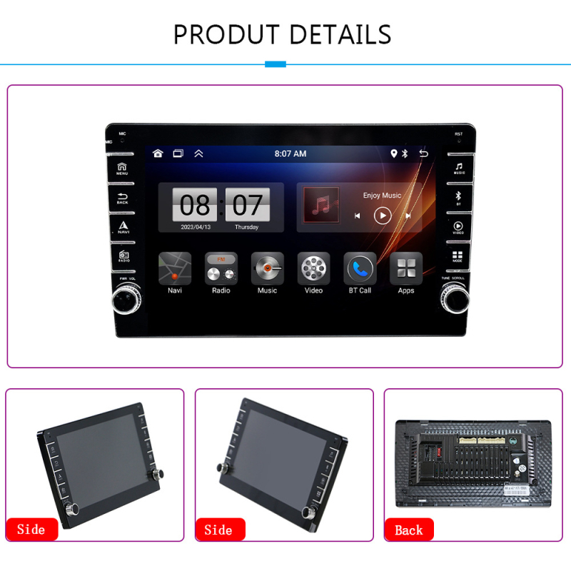 Pārrobežu Android 13 lielais ekrāns ar divu pogu IPS HD komplektu, rāmja resursdators, bezvadu CarPlay, Android Auto