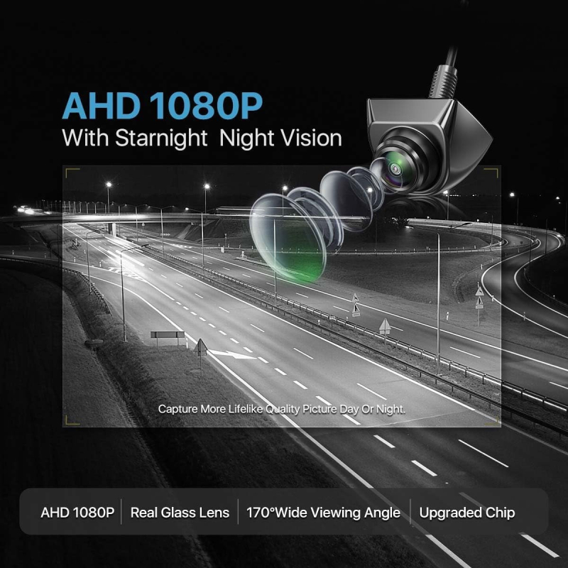 Automašīnas universālā korejiešu spraudņa labā aklā zona priekšējā skata zvaigžņotā gaismā nakts redzamības automašīnas ūdensizturīga atpakaļgaitas attēla kamera