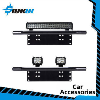 Automašīnas bezceļu transportlīdzekļa priekšējā bufera automašīnas numura zīmes turētājs alumīnija sakausējuma ūdensnecaurlaidīgs prožektoru darba gaismas numura zīmes rāmis