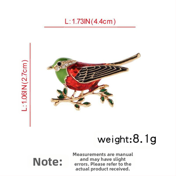 καρφίτσα διασυνοριακή νέα καρφίτσα πουλιών χονδρική δημιουργική κράμα διαμαντένιο καρφίτσα με κινούμενα σχέδια ζώων πουκάμισο καρφίτσα γιακά