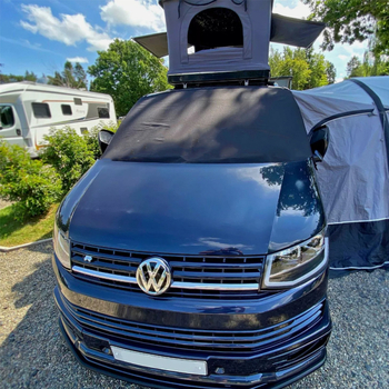 Europietiško kempingo stiliaus RV priekinio stiklo apsauga nuo šalčio, VW Dacon T7, stogelis nuo saulės, 600D Oksfordo audinys