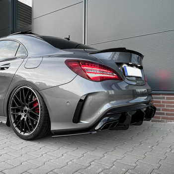 Attiecas uz Mercedes-Benz CLA45 AMG C117 2016-2019 aizmugurējās lūpas, aizmugurējās lūpas spoilera vēja naža aizmugurējā asmens modifikāciju.