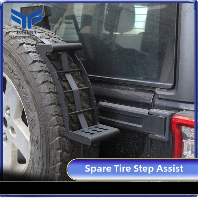 Подходяща за катерене с задна гума на превозно средство с висока проходимост, стълба за катерене с резервна гума за офроуд, стълба за катерене с резервна гума за офроуд.