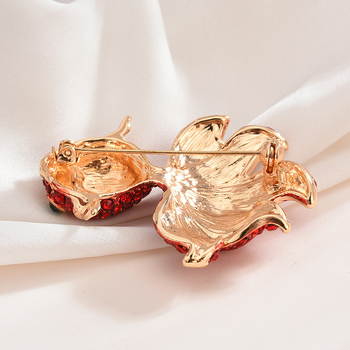 Κινέζικο στυλ σταγόνα λαδιού σμάλτο κόκκινο μεγάλο χρυσόψαρο καρφίτσα γυναικεία ιδιοσυγκρασία χρυσόψαρο υψηλής ποιότητας κρυστάλλινο κορσάζ δώρου διακοπών καρφίτσα