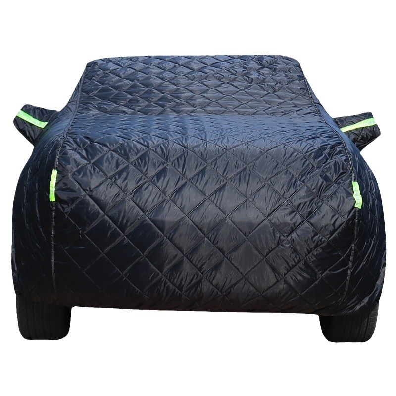 Medvilninis automobilio uždangalas, pilnas uždangalas, sustorintas, speciali apsauga nuo saulės, šilumos izoliacija, apsauginis nuo saulės uždangalas, universalus juodas apsauginis nuo saulės automobilio uždangalas