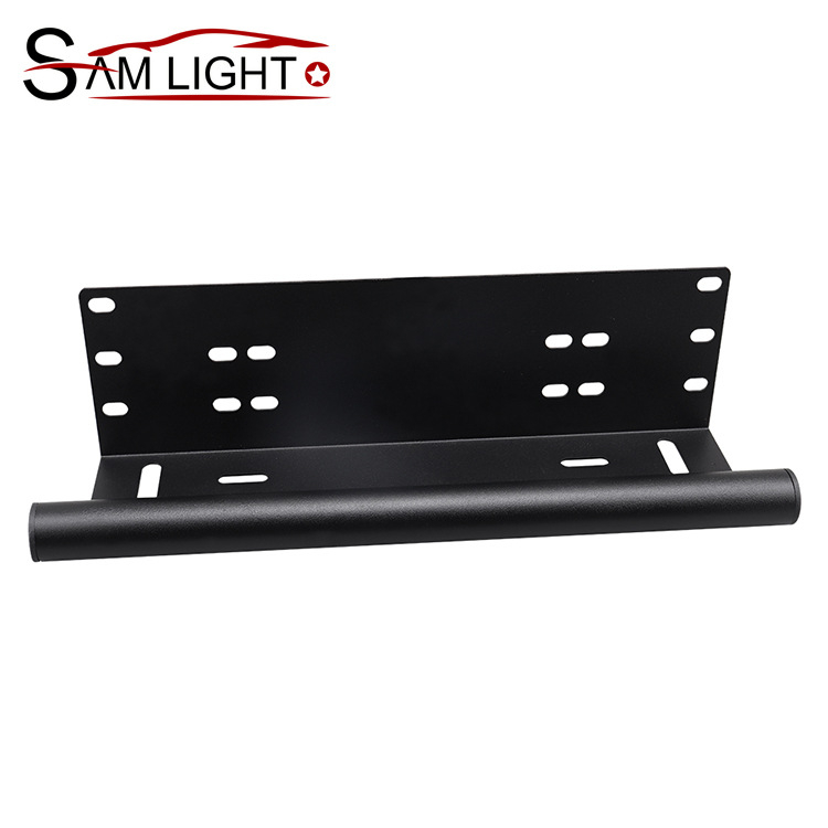 Autotarvikute numbrimärgi tulede raami lisatulede raam Jeep Wranglerile, modifitseeritud numbrimärgi tulede raami kronsteini jaoks