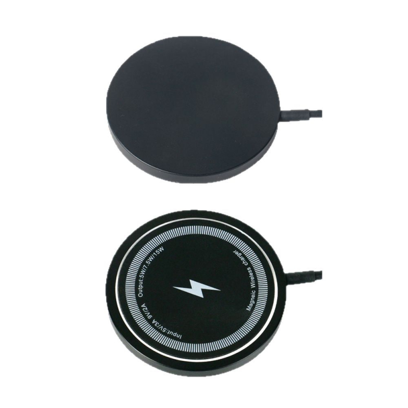 15 W apaļš magnētiskais bezvadu lādētājs, kas piemērots Apple Magsafe Magnetic Belt Line 15 W divu vienā bezvadu lādētājs
