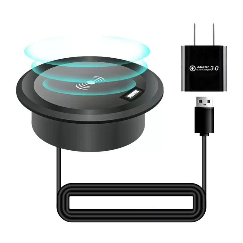 Pārrobežu ekskluzīvs viedās mājas iebūvēts skrūvējama vāciņa USB bezvadu lādētājs 5W/10W/15W (pēc izvēles)
