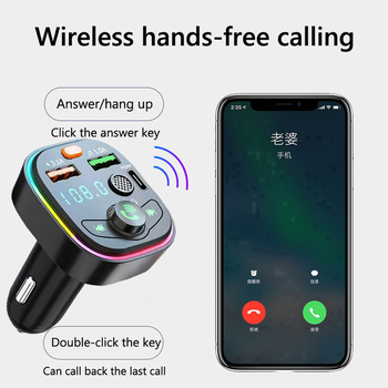 Q6 auto FM odašiljač auto Bluetooth hands-free mp3 player prednje svjetlo PD brzo punjenje punjač 3.1A