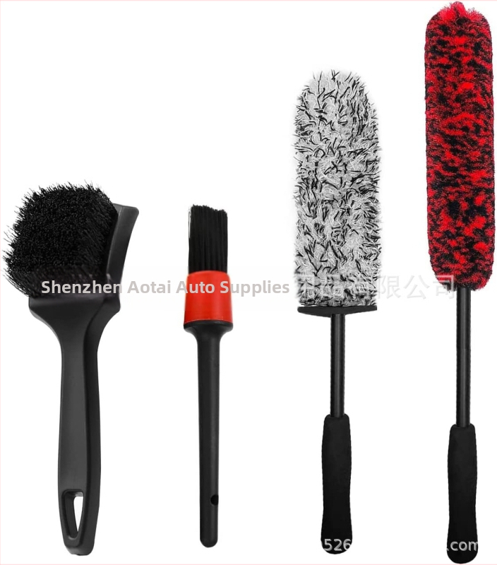 Auto skaistumkopšanas 4 daļu komplekts Amazon tāds pats automazgātavas komplekts tērauda riteņu rumbas tīrīšanas birste riepu Bell tīrīšanas birste riepu birste