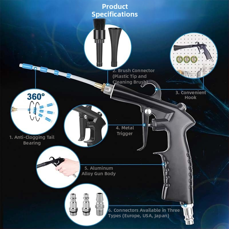 Трансграничен нов горещо продаван пистолет за почистване на автомобили Многофункционален мощен пистолет за почистване на тръби Пистолет за химическо чистене Tornado