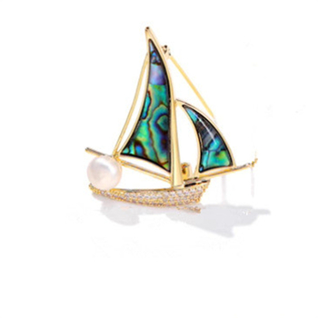 Ομαλή ιστιοπλοΐα δημιουργική καρφίτσα νέα εξαιρετική μικρο ένθετη καρφίτσα ζιργκόν υψηλής ποιότητας αξεσουάρ προσωπικότητας χονδρικής