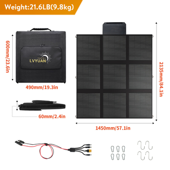 Tuyang 400W Μονοκρυσταλλική Ηλιακή Φορητή Πτυσσόμενη Τσάντα Camping Rv Στυλ Φόρτισης Φωτοβολταϊκής Παραγωγής Ηλεκτρικής Ενέργειας Πάνελ Προσαρμογής Εργοστασίου