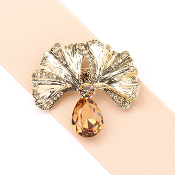 Φθινοπωρινά πεσμένα φύλλα ρετρό τεχνητό κίτρινο κρύσταλλο καρφίτσα φύλλων ginkgo κομψή απλή καρφίτσα φύλλων για γυναίκες