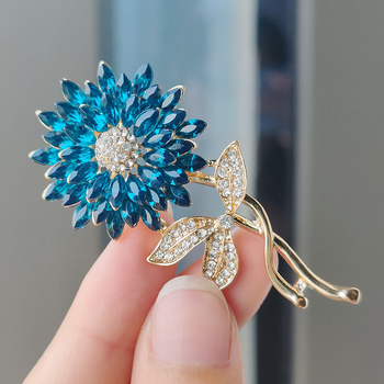 Ευρωπαϊκή και αμερικανική καρφίτσα ηλίανθου μόδας τρισδιάστατη εξαιρετική καρφίτσα ηλίανθου ρούχα κοστούμι ευέλικτη καρφίτσα αξεσουάρ