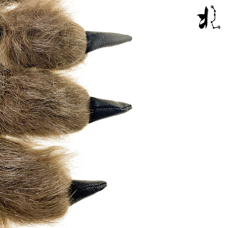 Helovīna cosplay lāču spilventiņu cimdi vilkaču cimdi viltīgi aksesuāri KTV masku ballītes plīša dzīvnieku cimdi