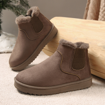 Casual Fashion Snow Boots for Women 2025 Winter New Γυναικεία Παπούτσια Μοντέρνα Κορεάτικα Φοιτητικά Slip-On Κοντά Βαμβακερά Παπούτσια για Γυναικεία