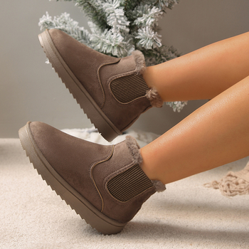 Casual Fashion Snow Boots for Women 2025 Winter New Γυναικεία Παπούτσια Μοντέρνα Κορεάτικα Φοιτητικά Slip-On Κοντά Βαμβακερά Παπούτσια για Γυναικεία