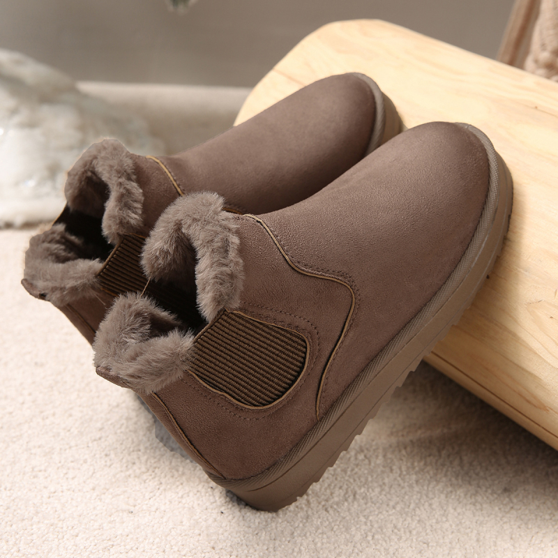 Casual Fashion Snow Boots for Women 2025 Winter New Γυναικεία Παπούτσια Μοντέρνα Κορεάτικα Φοιτητικά Slip-On Κοντά Βαμβακερά Παπούτσια για Γυναικεία