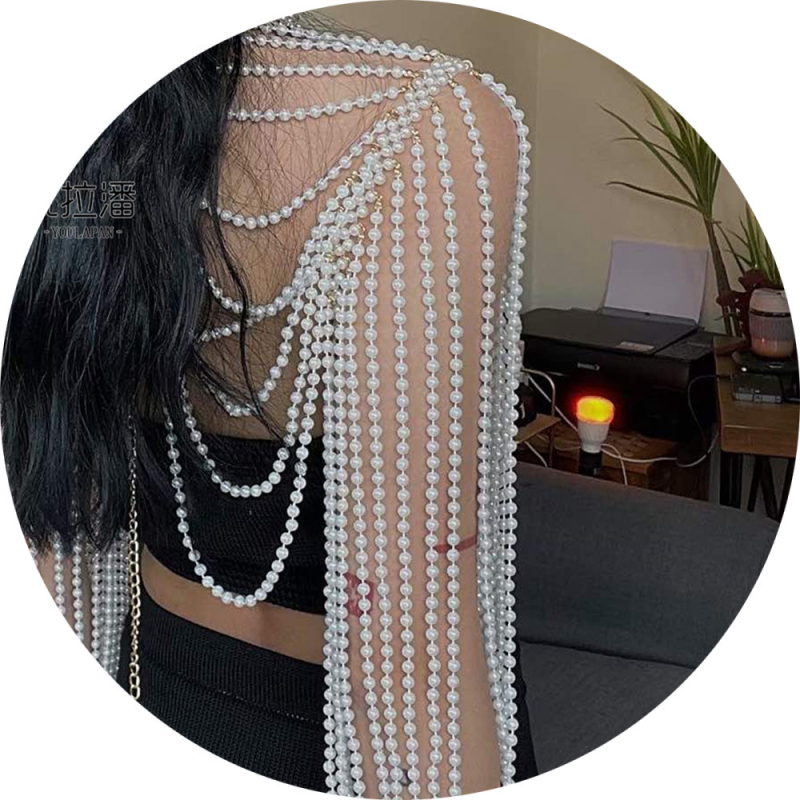 „Youlapan Vg67“ europietiškos ir amerikietiškos prieinamos prabangios karoliukais puoštos vestuvinės suknelės, Han dinastijos stiliaus, su kišenėmis, karoliukais puošta debesų formos rūmų grandinėle ant peties