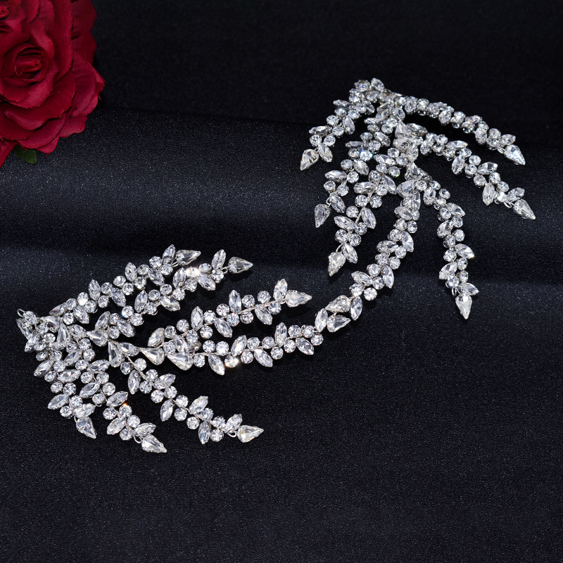 Pilna dimanta līgavas galvassega, roku darbs, rhinestones matu lente, matu lente, matu vainags, kāzu ballītes šķīvis, matu aksesuāri, DZ090