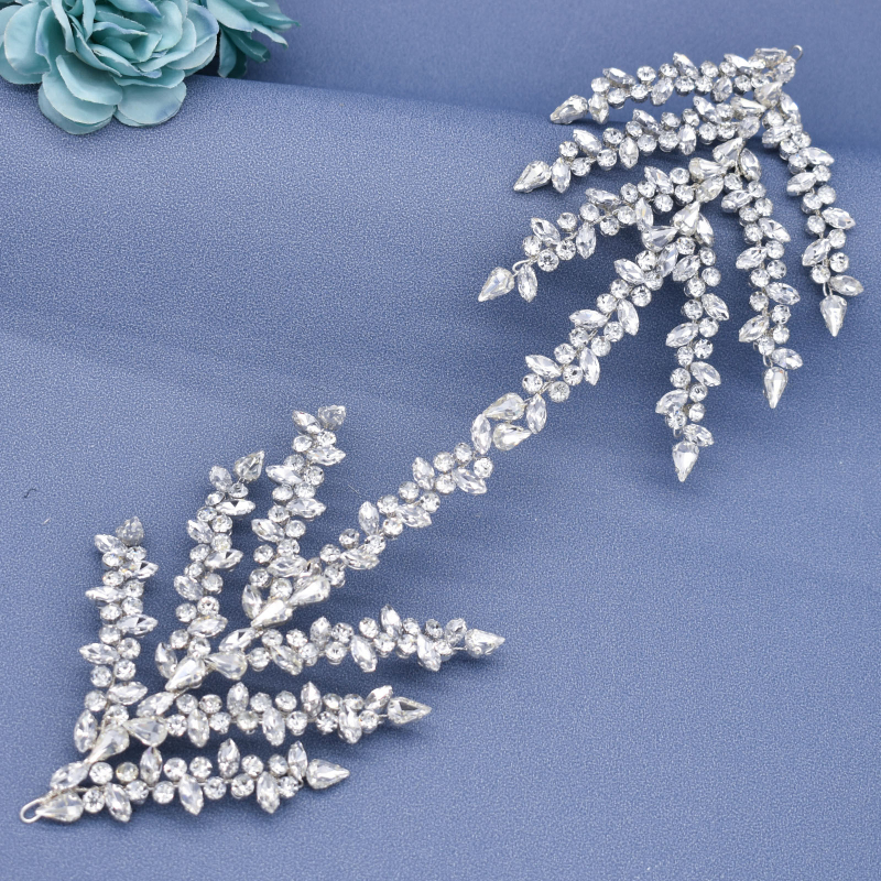 Pilna dimanta līgavas galvassega, roku darbs, rhinestones matu lente, matu lente, matu vainags, kāzu ballītes šķīvis, matu aksesuāri, DZ090