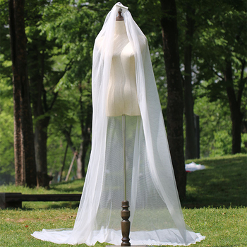 3 м европейски стил булчински воал сватба дълъг воал голяма опашка сватбени аксесоари двуслоен бял воал за фотография през граница