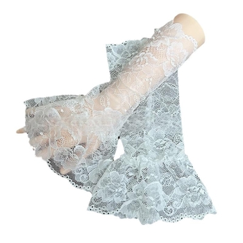 Булчински ръкавици Сватбена дантела Френска сватбена рокля Фотосесия Сватбена фотосесия Ръкави с дантела и къси ръкави