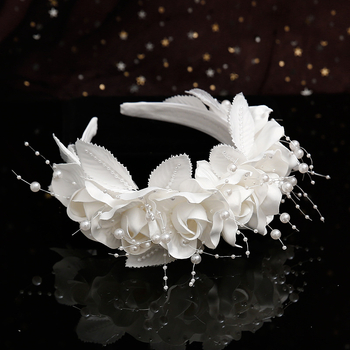 Γαλλικό Δασικό Στυλ Σούπερ Νεράιδα με Λουλούδι, Κεφάλι Λουλουδιού, Νύφη, Γλυκιά Γάζα, Κρίκοι Μαλλιών, Αξεσουάρ Νυφικού Υψηλής Ποιότητας