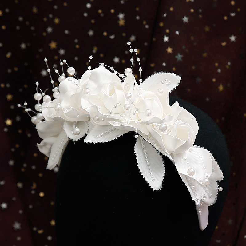Prancūziško miško stiliaus super fėjos gėlių pumpurų galvos gėlių nuotakos vestuvių galvos apdangalas saldus marlės plaukų lankas aukščiausios klasės vestuvinių suknelių aksesuarai