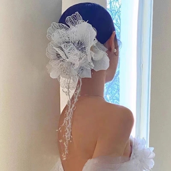 Νέα Νυφικά Καπέλα 2023, Ευέλικτη Κορδέλα Κεφαλής, Υψηλής Ποιότητας Κορδέλα Κεφαλής σε Στυλ Νεράιδας με Λουλούδια Γάμου, Κορεάτικα Αξεσουάρ Μαλλιών