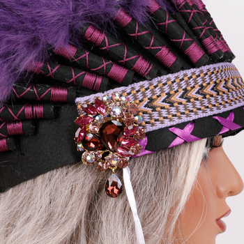 Κορδέλα μαλλιών από φυσικά ινδικά φτερά για ενήλικες και παιδιά, καπέλα για το Halloween, αξεσουάρ για στολές καρναβαλιού