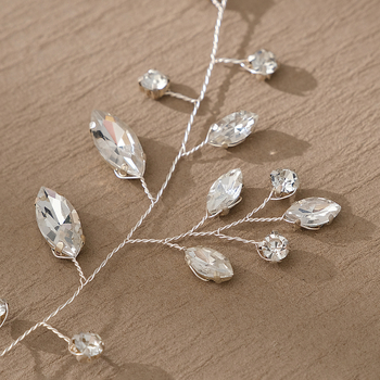 Κορεάτικη κορδέλα νυφικού, καθημερινή, ευέλικτη κορδέλα, αξεσουάρ μαλλιών, χειροποίητη πλεγμένη κορδέλα μαλλιών με χάντρες, φωτεινή πολυτελής κορδέλα μαλλιών με μάτι αλόγου και στρας