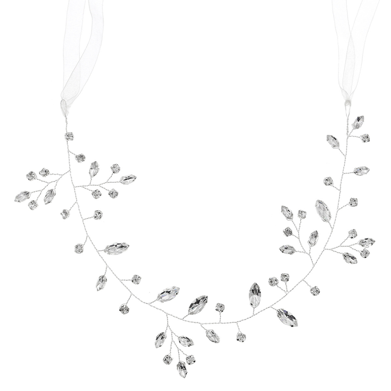 Korėjietiško stiliaus vestuvinė plaukų juosta kasdienei universaliai plaukų aksesuarai, rankų darbo karoliukų pintos plaukų juostelės, lengvos, prabangios arklio akies, cirkonio galvos juostos