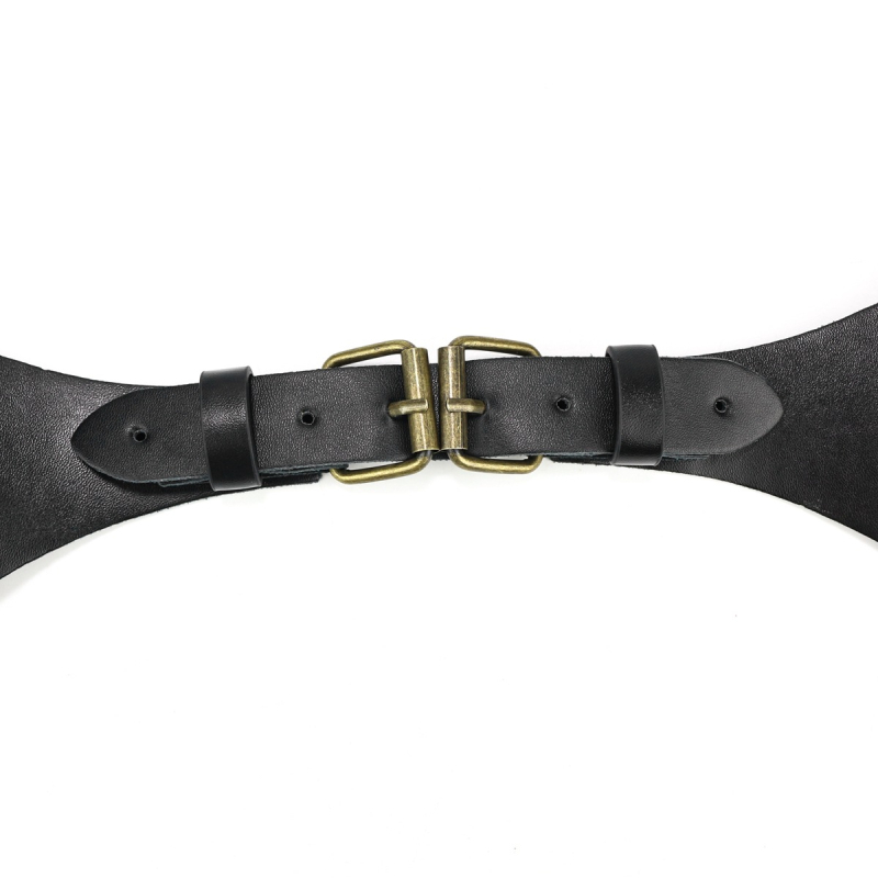 Tarpvalstybinis „Amazon“ karšto išpardavimo vyriškas odinis dirželis su dekoratyviniu krūtinės diržu, britiškas laisvalaikio dirželis su petnešomis