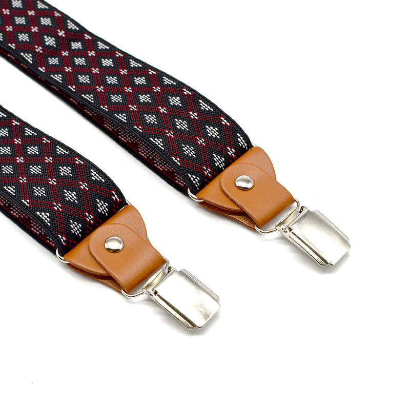 Suaugusiųjų diržo segtukas žakardo diržo segtukas elastingas platus vyriškas dirželis 3 segtukai kelnių dirželis vyriškas dalykinis laisvalaikio stilius