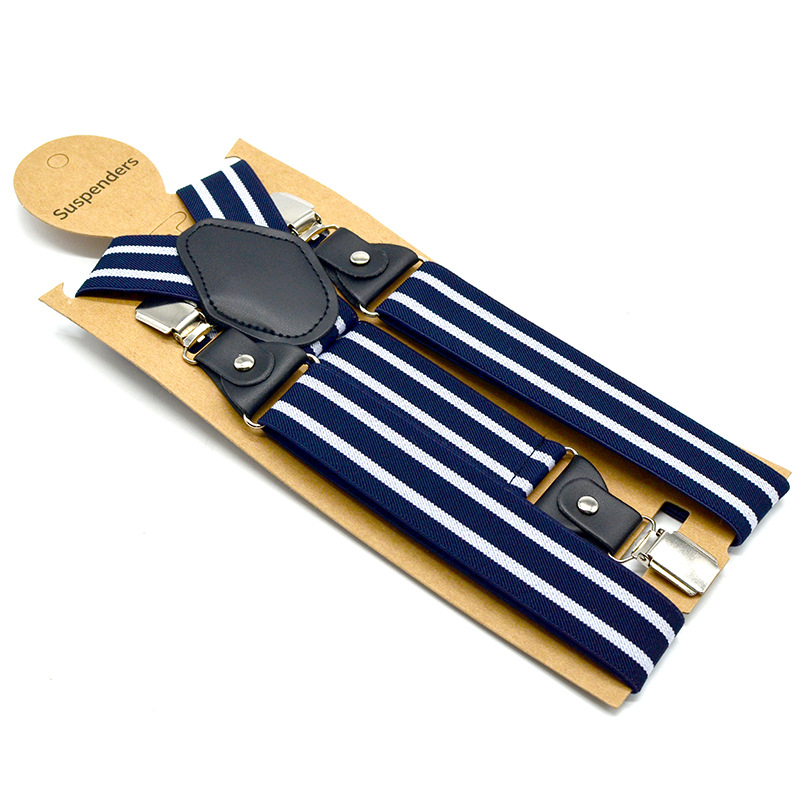 Vyriškos dryžuotos žakardo petnešos su 3 segtukais, vyriškos dalykinės elastinės petnešos, marškinių petnešos, 3,5 cm pečių dirželis.